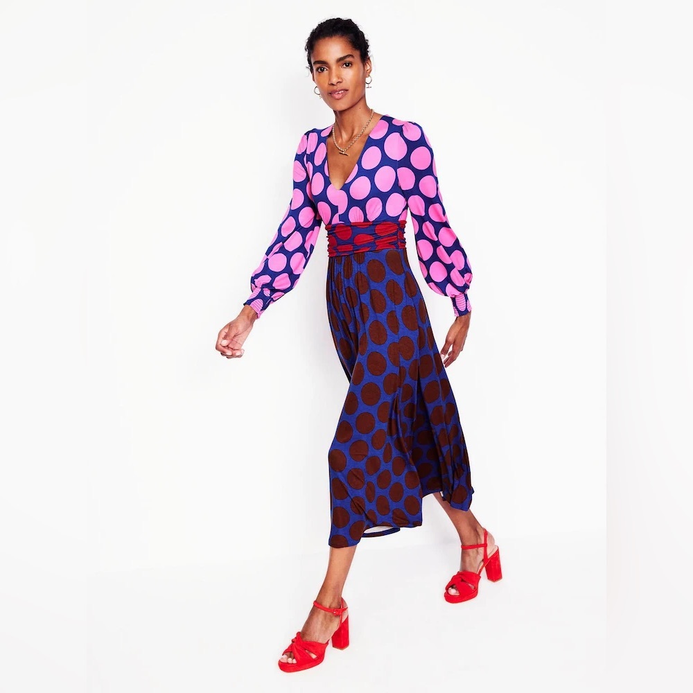BODEN Pink Daphne Jersey Maxi Dress size 2